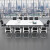 穆运 会议桌长方形圆角会议室洽谈桌白色简约现代多人位办公桌 不含椅1.6*0.8M（送货上门） 不含椅4.5*1.5M