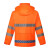 百舸 户外执勤分体雨衣公路养护环卫雨衣套装定制 橙色格 3XL