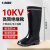 胜丽10KV绝缘靴带电作业橡胶高筒雨靴RBU10KV黑色40码 1双装