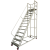 仓库登高车市货架理货上货平台梯子可移动式踏步梯注塑机上料梯 平台离地1.5米【0.6米宽】 灰白