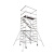 京京 铝合金脚手架活动移动安全爬梯梯笼桥梁施工配件工作平台 两层无斜撑 总高4.8米