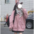 索宛亦（SUOWANYI）韩版拼色港风外套女学生秋冬新款学院风宽松百搭连帽工装夹克上 黑色 S