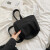 酷达妮休闲尼龙布包包女夏新款小众设计贝壳包轻便大容量手机斜挎包 黑色