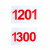昊鹰 运动会比赛号码布运动员号码布牌彩色号码簿 数字1201-1300号 整套 不可自选
