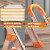 铸固 不锈钢伸缩扶梯凳 室内折叠人字梯多功能登高爬梯不锈钢伸缩梯 不锈钢款橙色1.7米