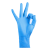 乌斯京一次性手套专用厨房餐饮加厚耐用防水防油耐酸PVC透明丁晴 蓝色合成（微弹力 标准型）100只/盒 中码