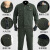 江波（JIANGBO）工作服男装宽松套装 电焊工装男士劳保服耐磨 绿色螺口套装 170可穿110--125斤 