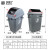 大号塑料保洁无盖户外厨房室内带盖酒店创意工业垃圾桶垃圾箱 60L带烟灰缸双摇盖红色桶