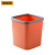斯威诺 N-3888 桌面压圈方形垃圾桶 办公室小纸篓 小号橙色
