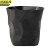 京洲实邦 中号黑色 北欧风时尚简约无盖塑料创意垃圾桶JZSB-1124