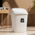 摇盖式垃圾桶商用大号大容量超大厨房卫生间带盖厕所白色 30L配套垃圾袋60*80(45只)