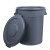卡英 圆形塑料桶 大容量储水桶 工业物业桶 水桶带盖 C型128L