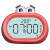 诗迦努闹钟学生专用起床儿童男孩女孩新款智能电子时钟计时器两用E2 红色电池款