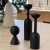 XMSJ复古怀旧黑色木质蜡烛台摆件家居客厅玄关餐桌茶几氛围道具装饰品 5件套