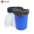 艾科堡大号圆桶加厚塑料水桶工业储水圆桶餐厅厨房泔水桶大号垃圾桶蓝色 280L 带桶盖