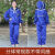 加厚防蜂服全套透气蜜蜂衣服防蜂衣连体衣服养蜂防护服男部分定制 蓝色分体 XXXL