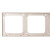 西屋（Westinghouse）开关插座面板多联边框ALF_H33_GD 阿尔法系列 配件类 三位多联边框 流沙金
