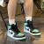 耐克（NIKE）Air Jordan 1 High OG AJ1男女情侣薄荷绿黑脚趾高帮运动篮球鞋 DZ5485-130白黑绿 42