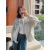 MBJO衬衫外套女美式复古白色工装短春秋2024新款时髦小个子风衣夹克上 米白色 优质面料 有里布 S 建议85-100