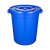 大号圆形垃圾桶户外环卫工业加厚垃圾桶商用食堂厨房垃圾桶 65升桶无盖蓝色