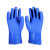 筑采 ZHUCAI 耐油手套 耐酸碱防水布里劳保浸胶PVC 手套 5付每包 1包起售 蓝色 1双价