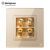 西屋（Westinghouse）四孔音响插座面板W8YX/4_GD 维境系列流光铄金 音频插孔插座 网络墙壁暗装86型