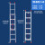 京斯坦 单面升降梯 铝合金伸缩梯子 加厚工程梯一字直梯 【普通款】4米1.5mm单面升降梯 升3.6米收2.2米