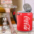 智能垃圾桶感应式卫生间创意儿童电动自动网红可口可乐罐 充电电池两用款白色可乐9L