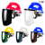 配安全帽式支架面屏面罩防护冲击头戴式焊帽电焊工专用烧氩弧焊接 支架+绿屏