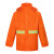 海斯迪克 环卫雨衣套装 分体双层安全警示单反光条路政园林 橙色2XL HKT-209