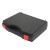稳斯坦 W7015 多功能手提安全防护箱 五金工具箱收纳盒 黑色空箱不含棉330*272*82mm