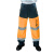 代尔塔 荧光工作服404013 高可视裤子 环卫交通反光工装 荧光橙 XXL 1条