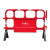 全新料胶马护栏塑料铁马移动护栏市政施工道路隔离防撞栏围栏栏栅 L1350*H900 红色/5.5KG