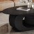 丘晨 岩板茶几组合创意椭圆形轻奢现代极简储物岩板桌家用纯白120组合