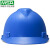 一盾免费印字 msa梅思安领导安全帽工地男施工国标夏季透气标准型头盔白色监理定制LOGO 蓝色-标准PE超爱戴