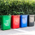 适用垃圾桶塑料带盖室外垃圾箱大容量商用户外厨房办公室工业加厚 40红色升无盖