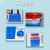 带盖水箱长方形塑料蓝色614水箱养殖箱周转分拣箱胶箱海鲜水产周 白加盖子90K外尺寸:670*450*355