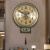 克拉苏2024新中式客厅实木钟表挂钟时尚简约大气挂墙时钟家用温度万年历 1115B 霸王静音机芯 12英寸