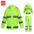 者也（ZYE）反光分体式雨衣雨裤套装防水男女保安执勤外卖劳保雨衣 经典款150D蓝格绿 170码