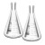 三角烧瓶烧杯化学实验器材锥形瓶带塞50/150/250/500/1000ml玻璃 直口三角瓶3000ml