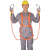五点式高空安全带双背全身保险带建筑工地户外作业防坠安全绳套装 国标单小钩5米