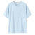 无就（WUJIU）纯1棉女睡衣上衣单件夏季睡衣女棉短袖薄款单件上衣圆领纯色宽松 6501浅蓝-女 160(M)