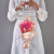 满天星花束母亲节创意礼品妇女节礼物康乃馨香皂玫瑰花干花束 高配向日葵满天星+灯串+礼品袋+