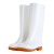 久匀 白色高筒雨鞋水鞋 防滑卫生靴防油耐酸碱食堂水鞋劳保鞋 白色高筒 40