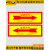 旋转方向标识中英文警示贴纸机械设备安全标志牌电机运转箭头标签 旋转方向-左（黄底红箭头） 10x3cm
