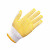 鸣固点塑手套塑料防滑手套加厚耐磨涂胶手套750g 黄色 1付装