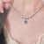 晶莹海蓝宝水滴吊坠施家珍珠项链碎银几两轻奢 8+3cm