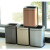 迪恩斯（DEANS）不锈钢欧式垃圾桶方形奢华客厅厨房家庭用卫生间厕所小号无盖卧室8L 黑金