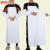 工品云超 白色PVC围裙防水防油屠宰水产工作劳保厨师加长加厚耐磨围裙 白色罩衣 