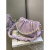 酷奇袋鼠（KUQIDAISHU）洋气珠链褶皱云朵包女腋下包2024新款潮时尚百搭小包包单肩斜挎包 粉色